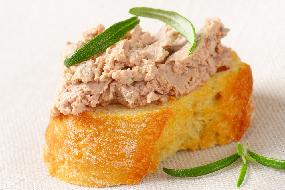 Chicken Liver Pate With Crunchy Baguette