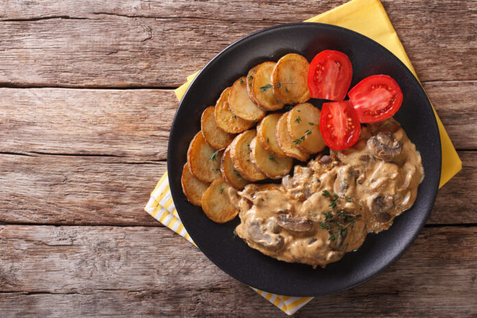 Steak Diane And Fried Potatoes