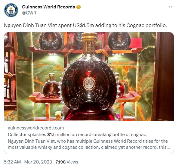 World Record Sale of Cognac