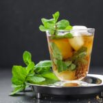 Mint Julep Cocktail with Cognac, Ice and Mint